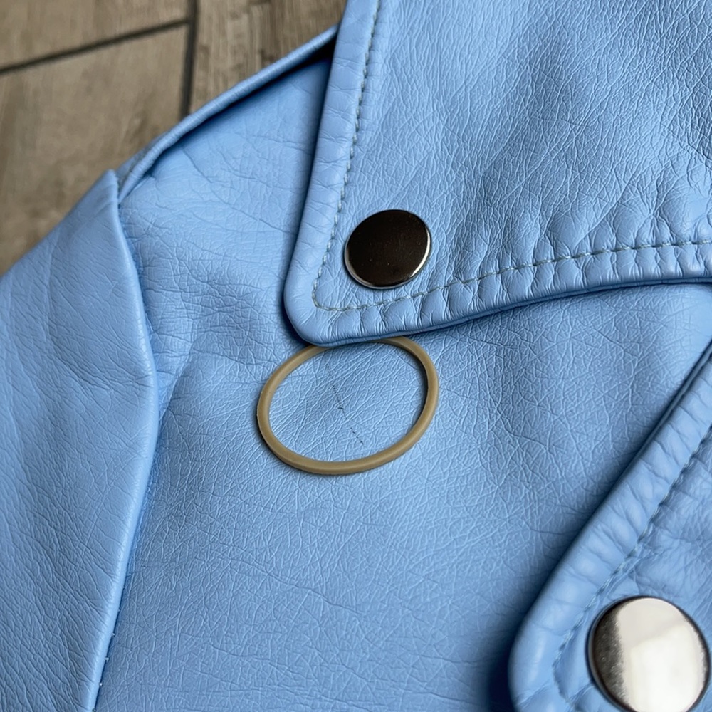 Forever 21 Girl Light Blue Faux Jacket Size 11/12 - Picture 8 of 16